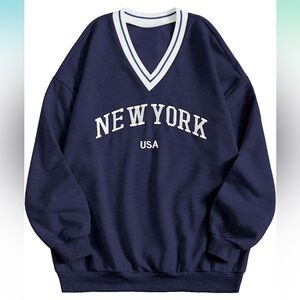 Amazon Essentials Navy Blue Crew Neck Sweater